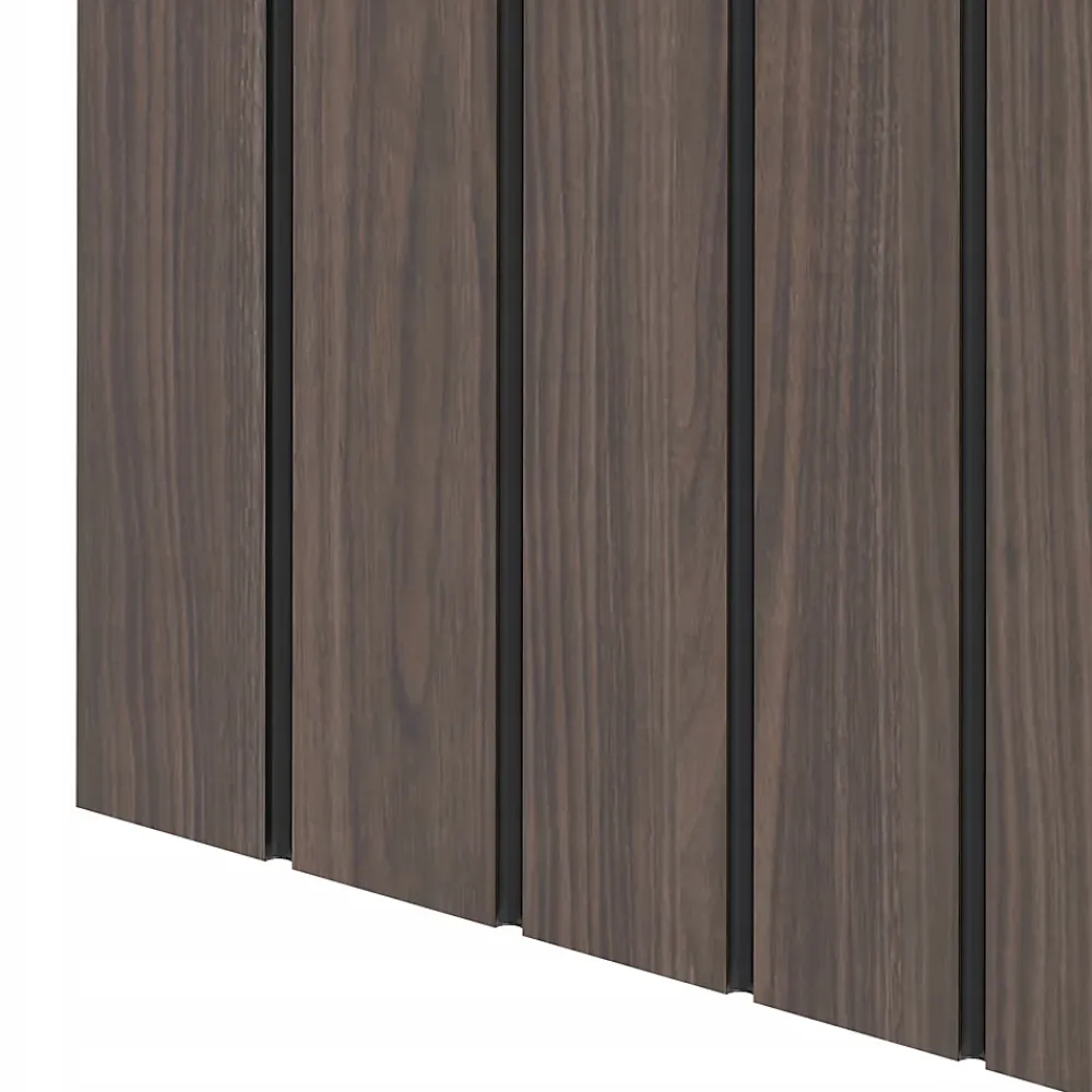 Furnidea Meuble de salle de bain sous vasque suspendu STELLA coloris noyer 80 cm façades rainurées