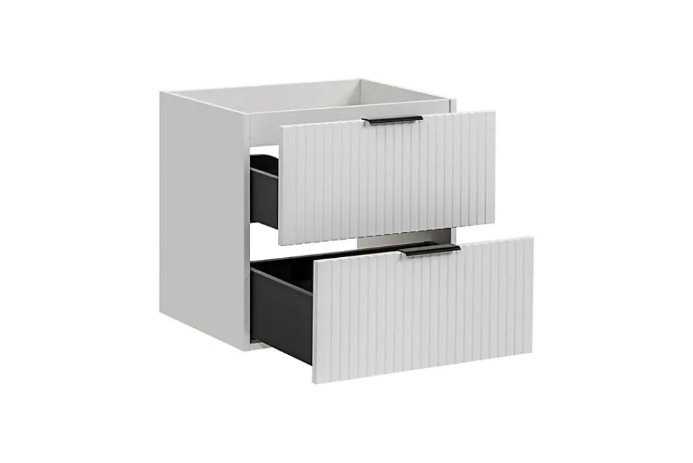 Furnidea Meuble de salle de bain suspendu sous lavabo ADEL BLANC 60 cm
