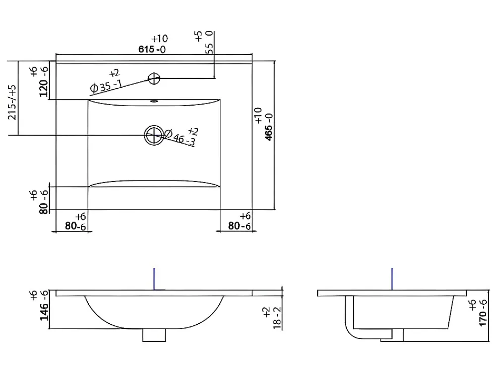 Vente-unique Meuble de salle de bain suspendu strié avec vasque à encastrer - Vert mat - 60 cm - ZEVINI