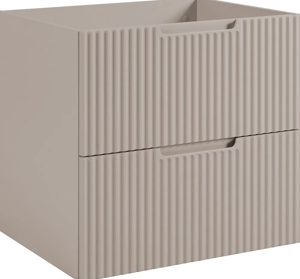 Meuble Sous Lavabo|Furnidea Meuble de salle de bain suspendu sous vasque VENA cachmire 60 cm