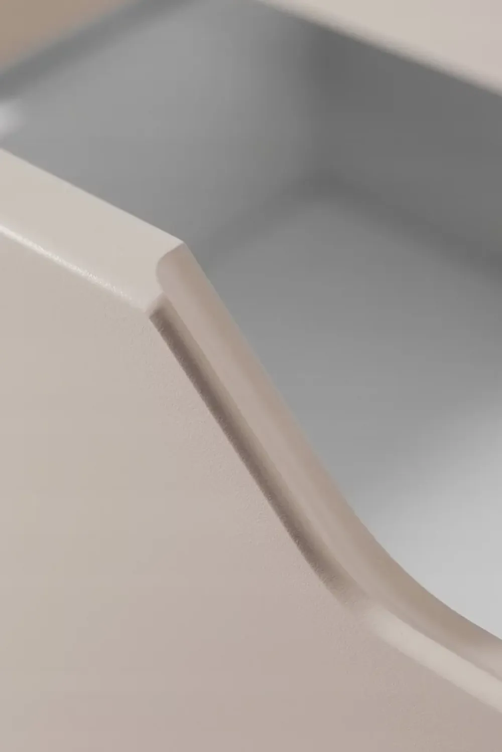 Furnidea Meuble de salle de bain suspendu sous vasque MODERN cachmire 60 cm