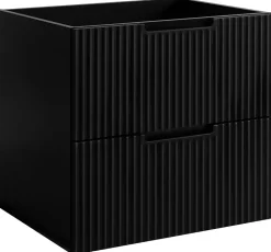 Meuble Sous Lavabo|Furnidea Meuble de salle de bain suspendu sous vasque VENA noir 60 cm