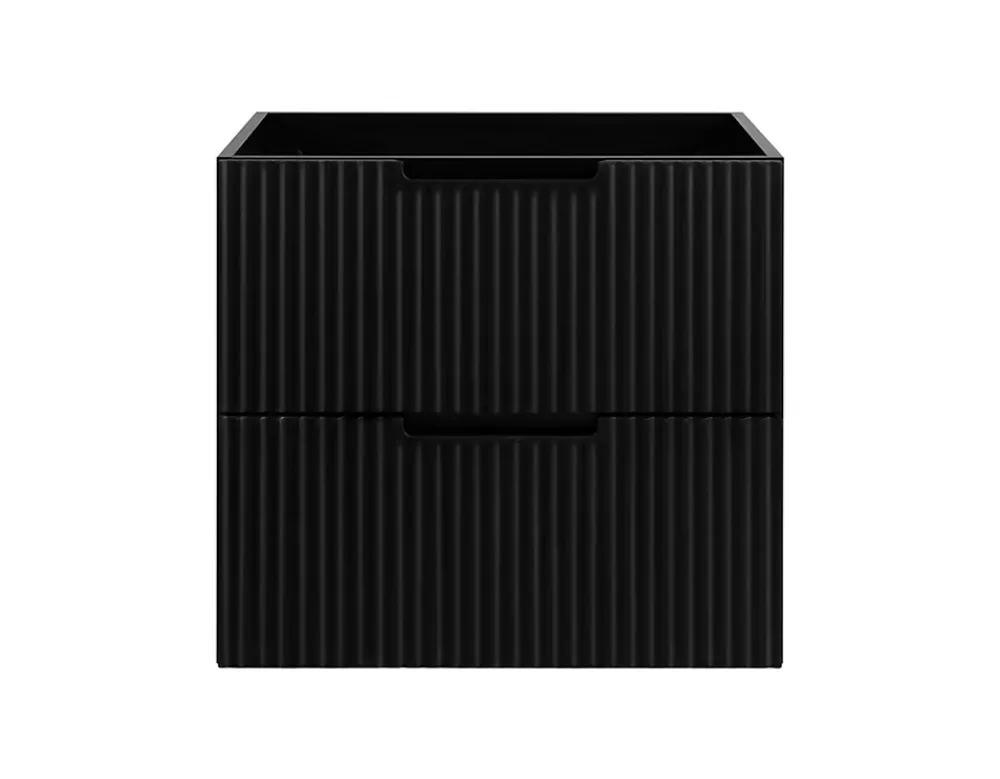 Meuble Sous Lavabo|Furnidea Meuble de salle de bain suspendu sous vasque VENA noir 60 cm