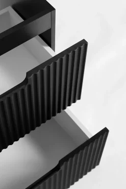Meuble Sous Lavabo|Furnidea Meuble de salle de bain suspendu sous vasque VENA noir 60 cm