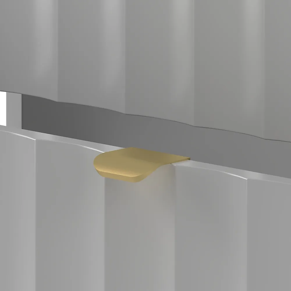 Meuble Sous Lavabo|Furnidea Meuble de salle de bain sous vasque suspendu ARCOS blanc 80 cm façades rainurées