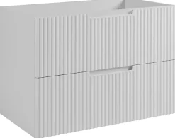 Furnidea Meuble de salle de bain suspendu sous vasque VENA blanc 80 cm