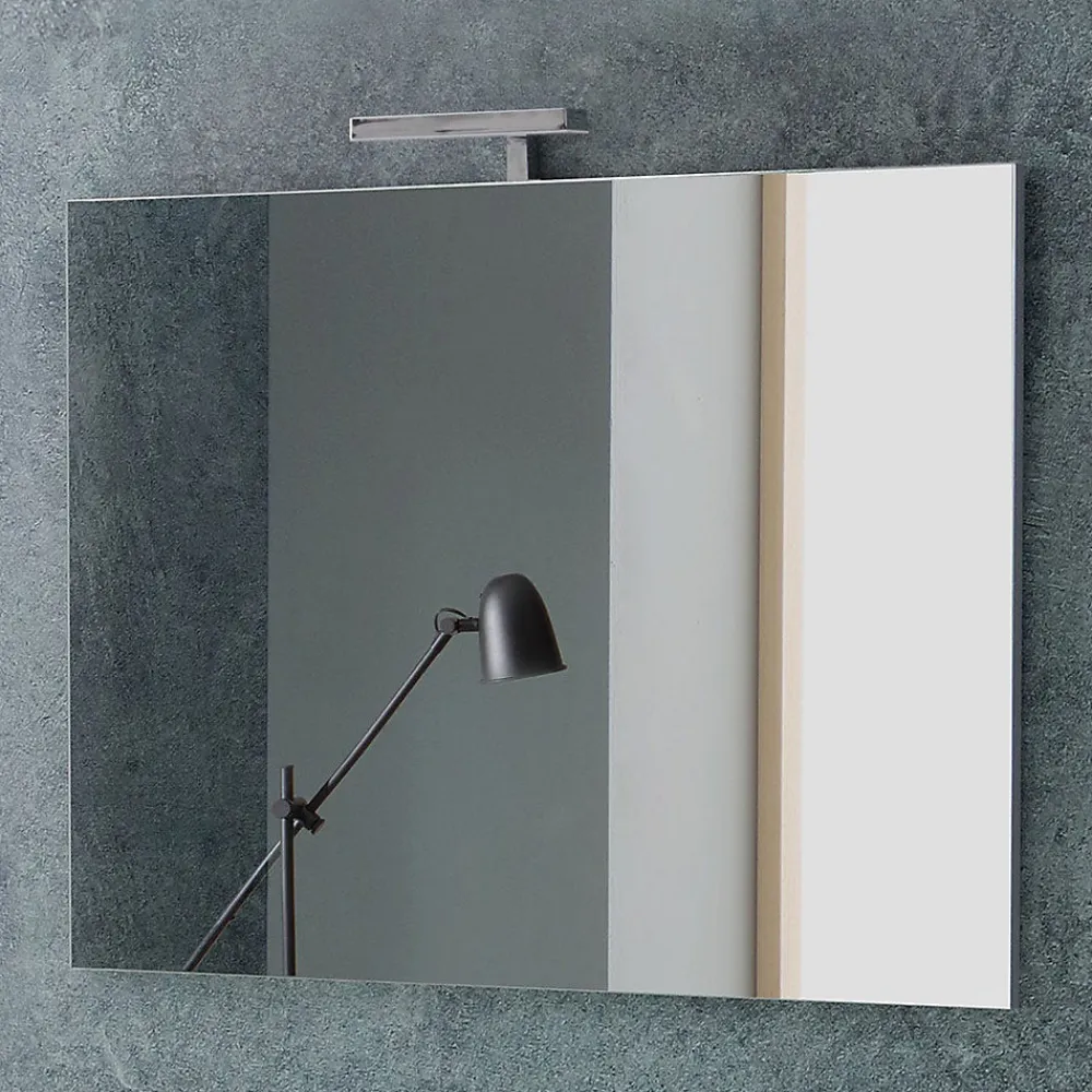 Ensemble Meuble De Salle De Bains|Kiamami Valentina Meuble De Salle De Bain Suspendu Lotto 80Cm Chêne Gris Avec Façade Blanche Et Lavabo Au-Dessus