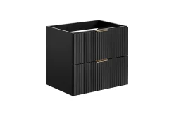 Meuble Sous Lavabo|Furnidea Meuble de salle de bain suspendu sous lavabo ADEL NOIR 60 cm