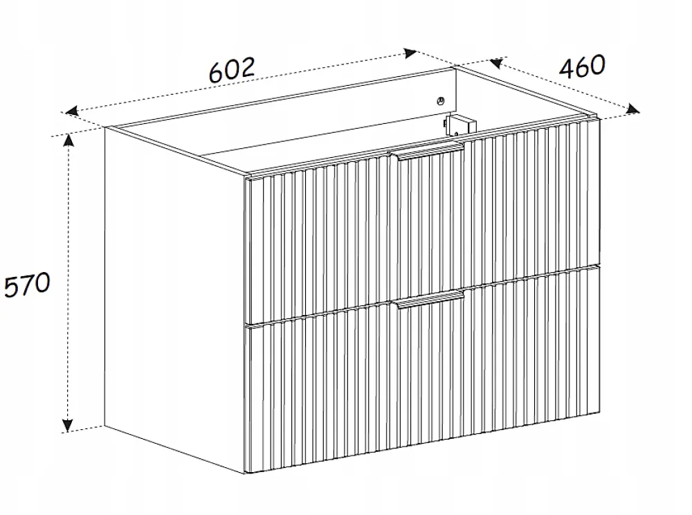 Meuble Sous Lavabo|Furnidea Meuble de salle de bain suspendu sous lavabo ADEL NOIR 60 cm
