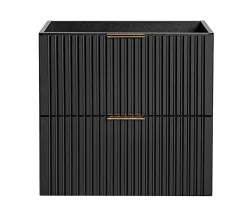 Meuble Sous Lavabo|Furnidea Meuble de salle de bain suspendu sous lavabo ADEL NOIR 60 cm