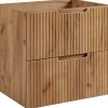 Meuble Sous Lavabo|Furnidea Meuble de salle de bain suspendu sous vasque VENA chêne 60 cm