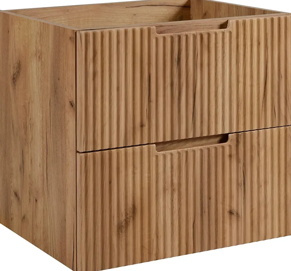 Meuble Sous Lavabo|Furnidea Meuble de salle de bain suspendu sous vasque VENA chêne 60 cm