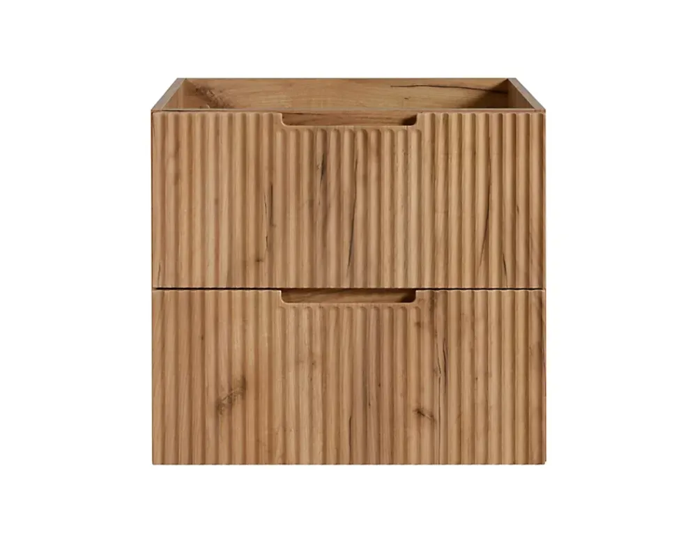 Meuble Sous Lavabo|Furnidea Meuble de salle de bain suspendu sous vasque VENA chêne 60 cm