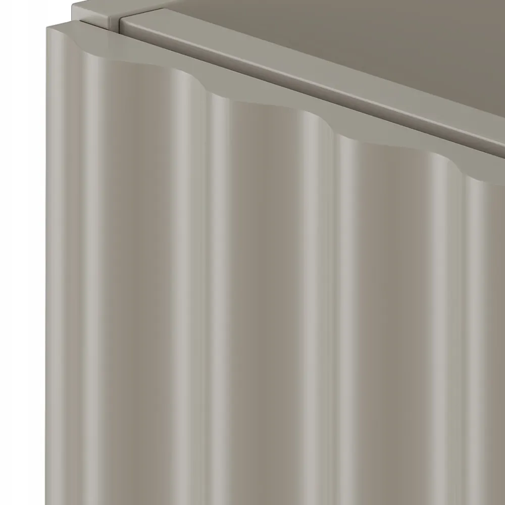 Meuble Sous Lavabo|Furnidea Meuble de salle de bain sous vasque suspendu AQUA cachemire 60 cm façades rainurées