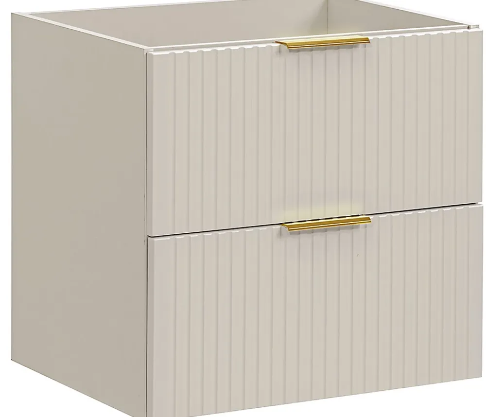 Meuble Sous Lavabo|Furnidea Meuble de salle de bain suspendu sous lavabo ADEL CACHEMIRE 60 cm