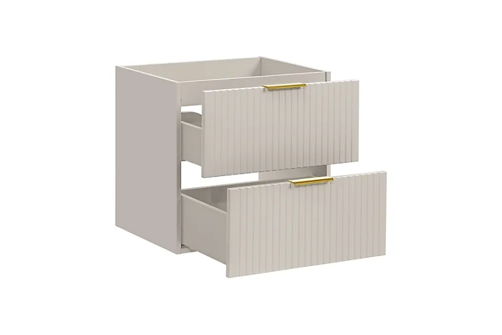Meuble Sous Lavabo|Furnidea Meuble de salle de bain suspendu sous lavabo ADEL CACHEMIRE 60 cm
