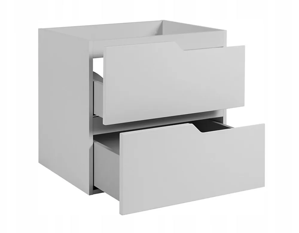 Furnidea Meuble de salle de bain suspendu sous vasque MODERN blanc 60 cm