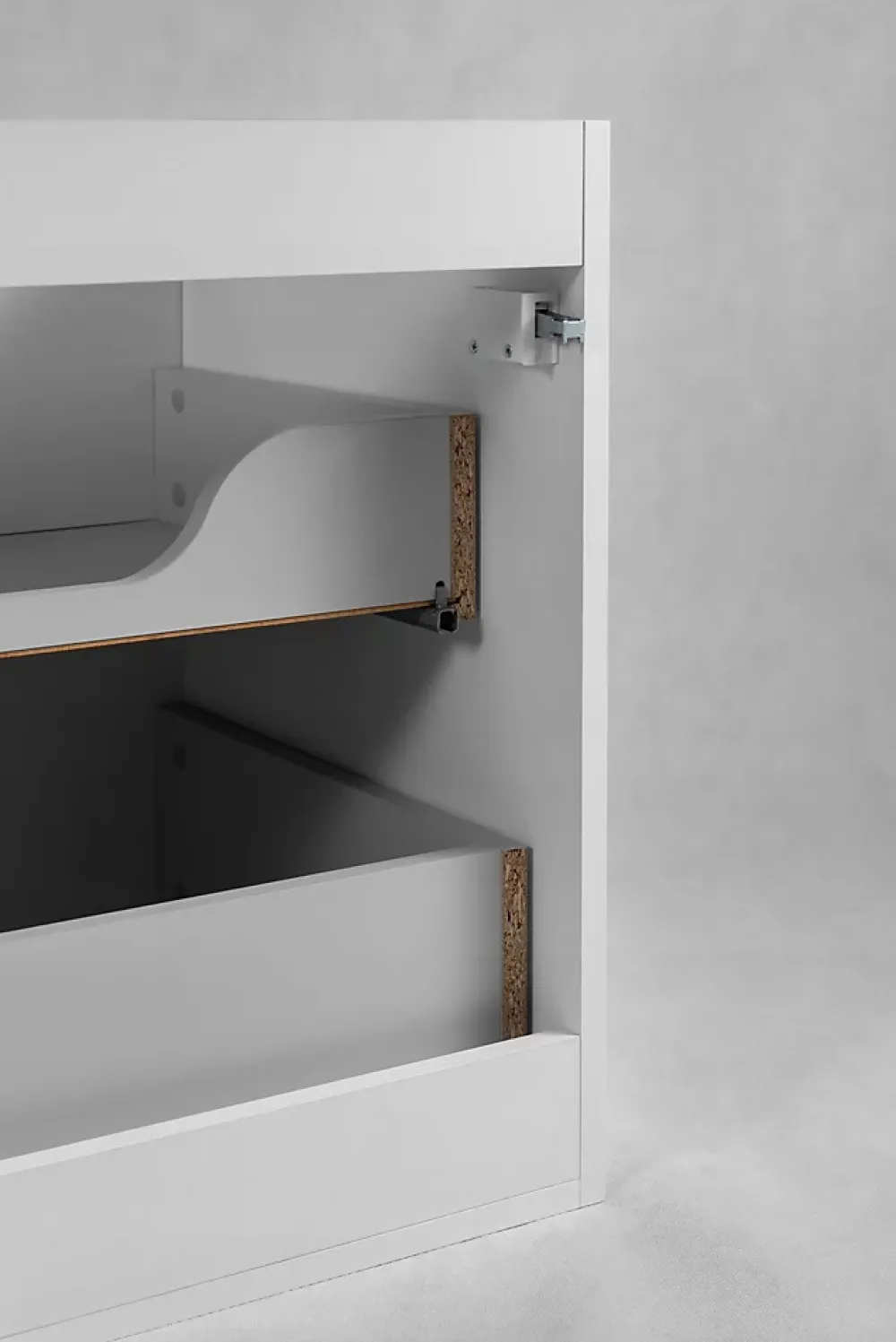 Furnidea Meuble de salle de bain suspendu sous vasque MODERN blanc 60 cm