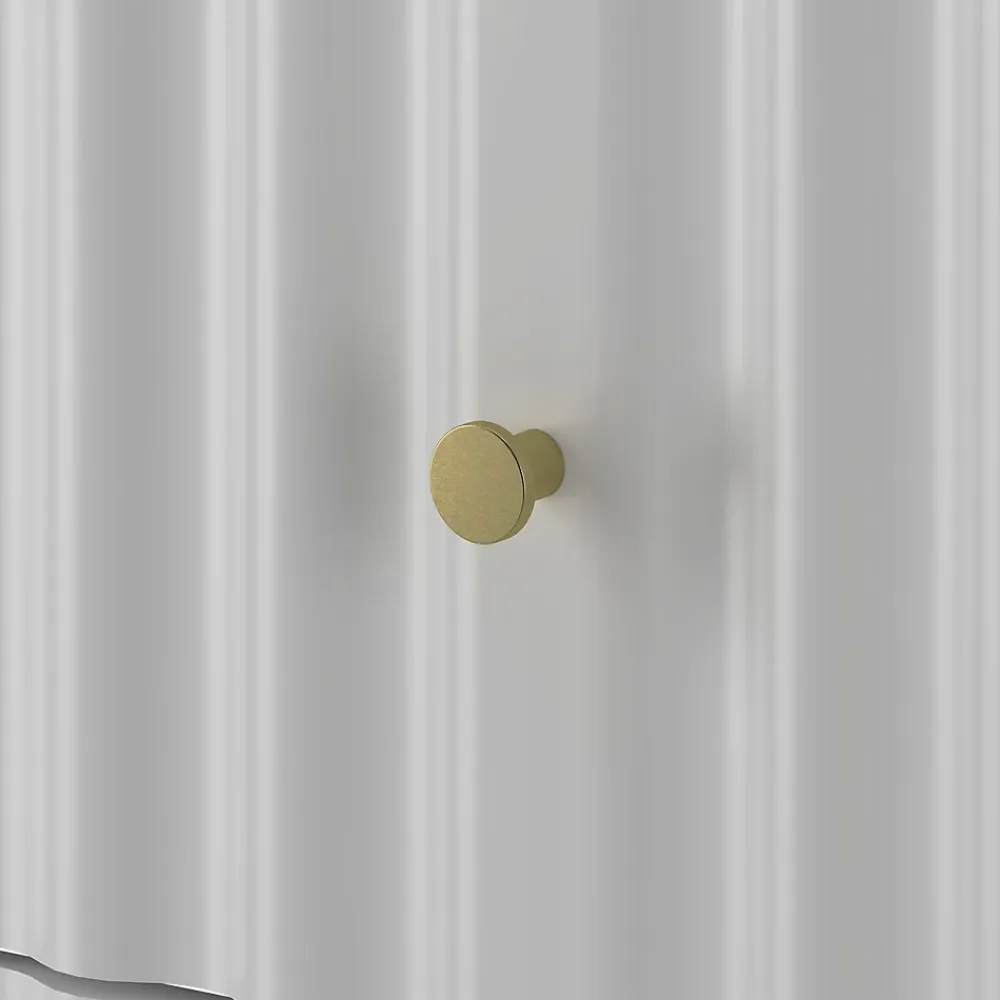 Meuble Sous Lavabo|Furnidea Meuble de salle de bain sous vasque suspendu AQUA blanc 60 cm façades rainurées