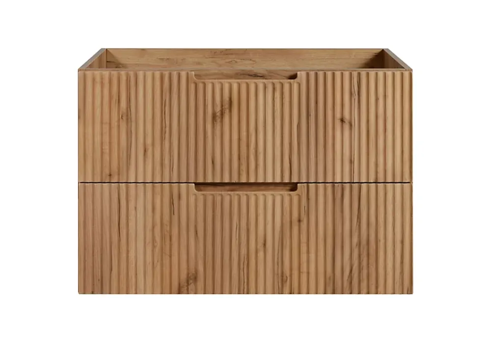 Furnidea Meuble de salle de bain suspendu sous vasque VENA chêne 80 cm