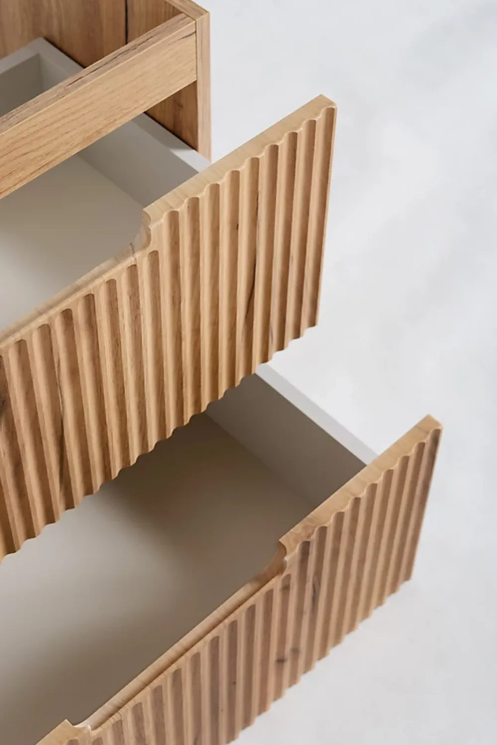 Furnidea Meuble de salle de bain suspendu sous vasque VENA chêne 80 cm