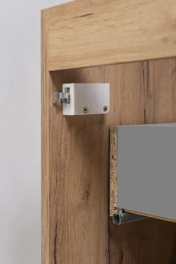 Furnidea Meuble de salle de bain suspendu sous vasque VENA chêne 80 cm