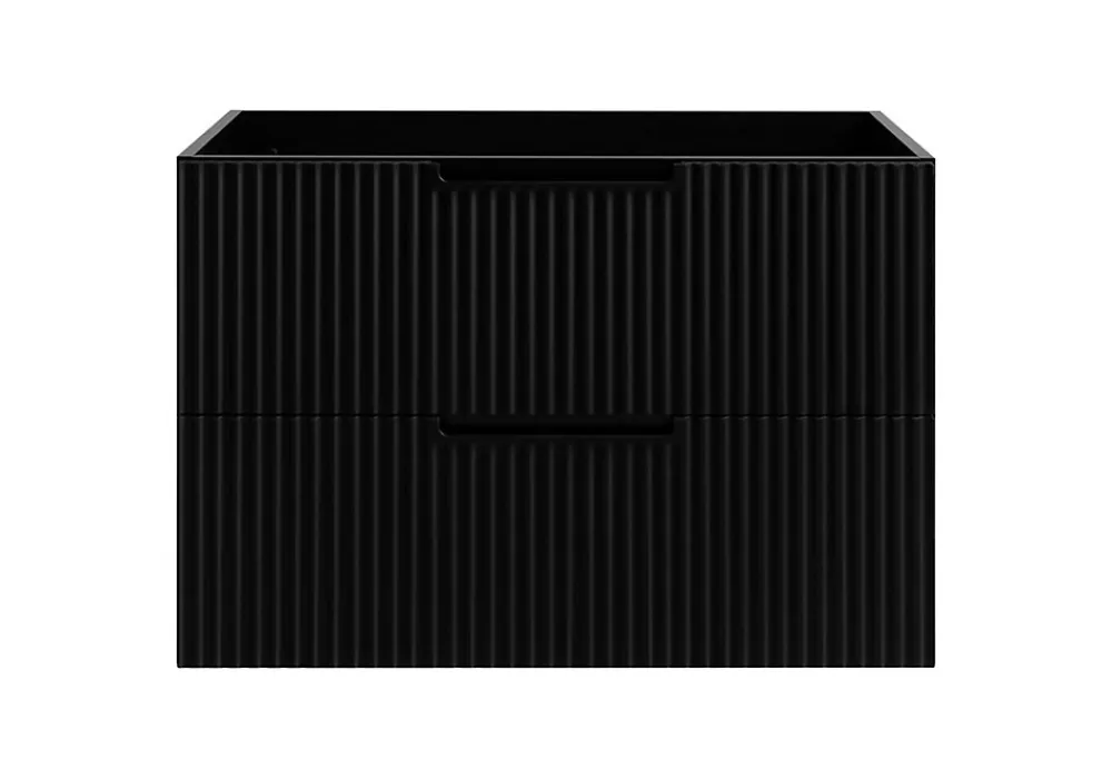 Meuble Sous Lavabo|Furnidea Meuble de salle de bain suspendu sous vasque VENA noir 80 cm