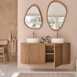 Meuble Vasque|Bois Dessus Bois Dessous Meuble de salle de bain suspendu en teck massif 140 cm