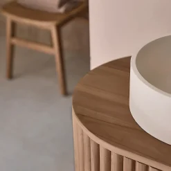 Meuble Vasque|Bois Dessus Bois Dessous Meuble de salle de bain suspendu en teck massif 140 cm