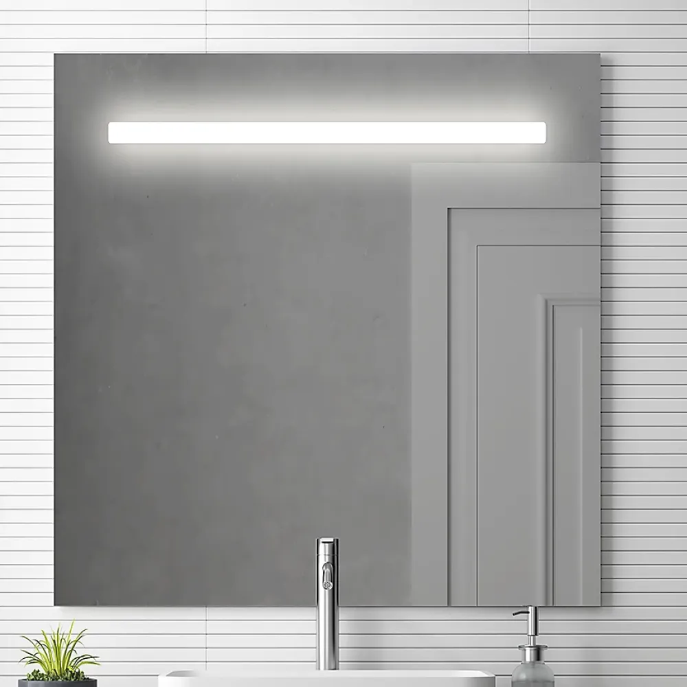 Ensemble Meuble De Salle De Bains|Cosyneo Meuble de salle de bain simple vasque - 3 tiroirs - TIRIS 3C et miroir Led STAM - cambrian (chêne) - 100cm