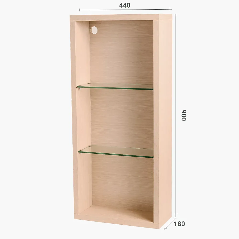 Autres Meuble de salle de bain étagère de rangement murale 90 x 44 x 18 cm bois couleur chêne CEDAM