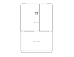 Ondee Meuble de salle de bains à poser H.185 x l.120 cm, anthracite, Palermo
