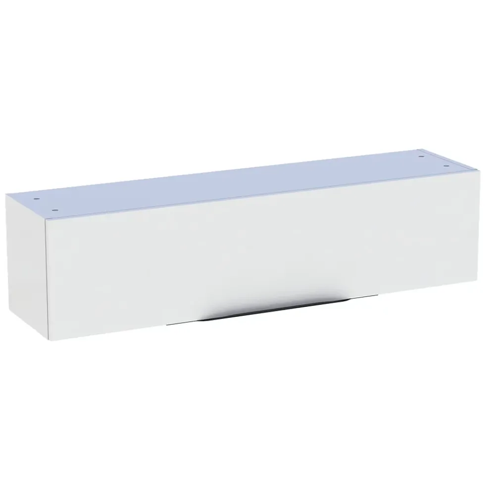 Meuble de salle de bains haut blanc brillant l.120 x H.30 x P.30 cm, Pamili