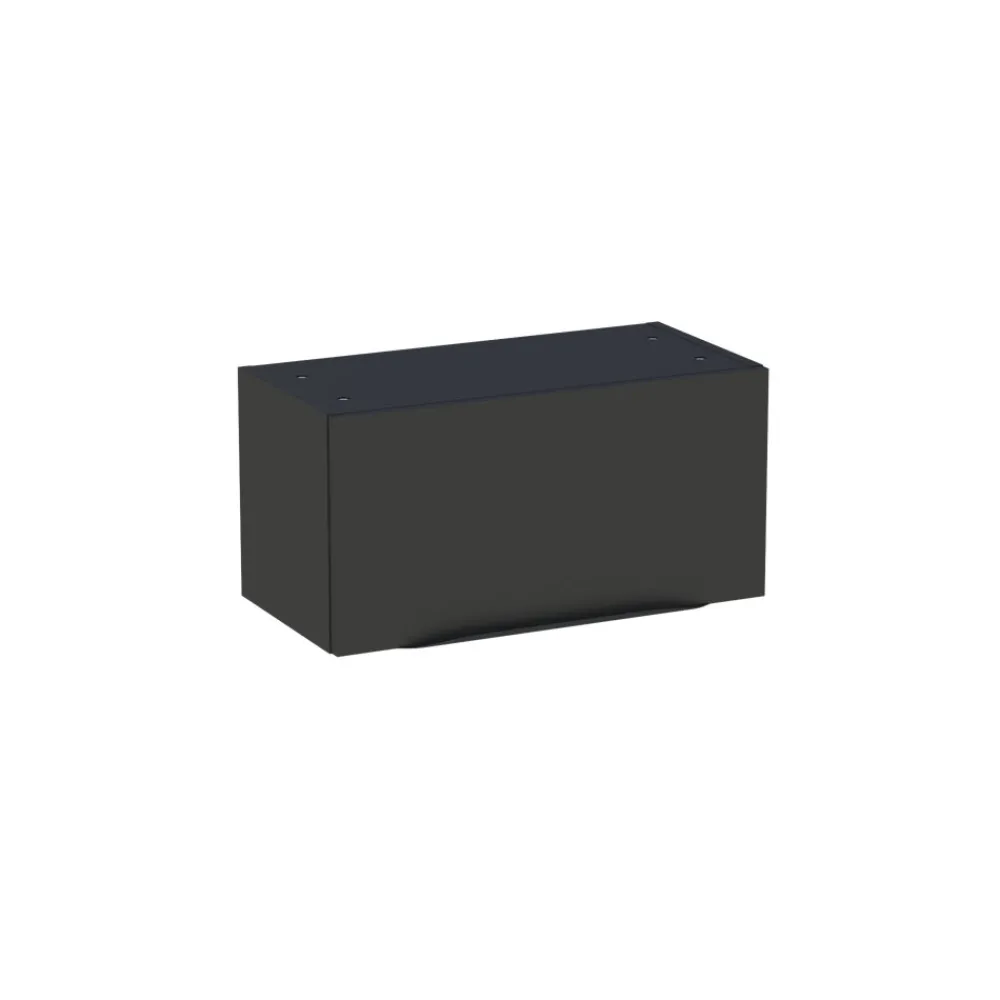 Meuble de salle de bains haut noir mat l.60 x H.30 x P.30 cm, Pamili