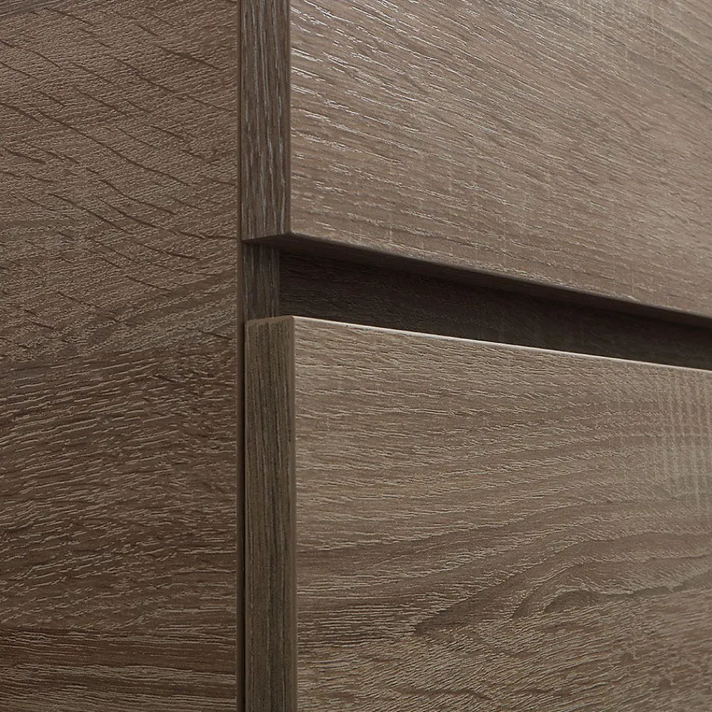 Ensemble Meuble De Salle De Bains|Kiamami Valentina Meuble De Salle De Bains Suspendu De 90 Cm En Chêne Naturel Avec Lavabo De La Série Sole