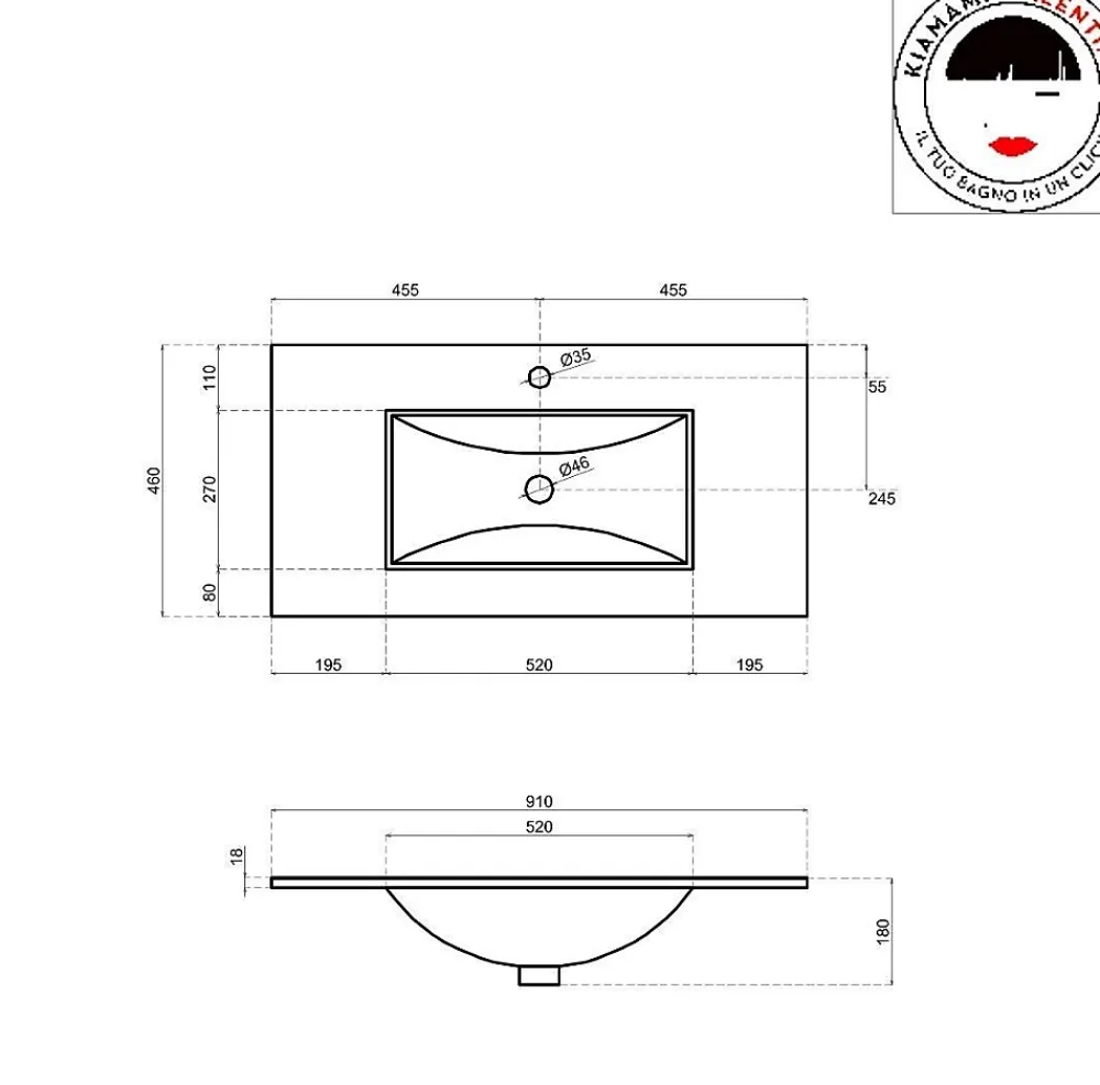 Ensemble Meuble De Salle De Bains|Kiamami Valentina Meuble De Salle De Bains Suspendu De 90 Cm En Chêne Naturel Avec Lavabo De La Série Sole