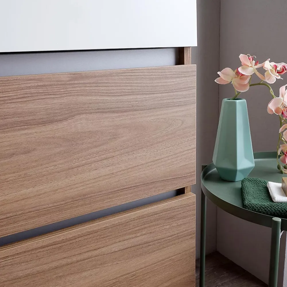 Ensemble Meuble De Salle De Bains|Kiamami Valentina Meuble De Salle De Bains Suspendu 120Cm Tiroirs Et Lavabo 1 Cuve Sans Miroir - Valentina