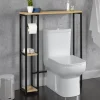 Meuble Wc|Meuble De Salle De Bains Faible Profondeur|IDMarket Meuble dessus WC avec placard DETROIT design industriel