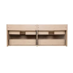 Ensemble Meuble De Salle De Bains|Mob-In Meuble double vasque 120cm avec plan céramique SORRENTO Décor chêne + colonne