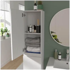 Mob-In Meuble double vasque 120cm SORRENTO Blanc + colonne