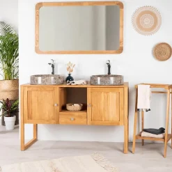 Meuble Sous-Vasque|Wanda Collection Meuble en teck salle de bain Théa 130 cm
