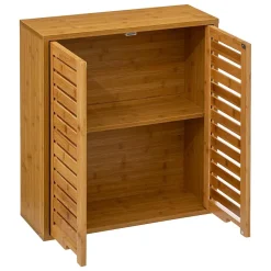 Meuble De Salle De Bains Faible Profondeur|Armoire De Salle De Bains|5Five Meuble haut à suspendre Bambou Sicela -