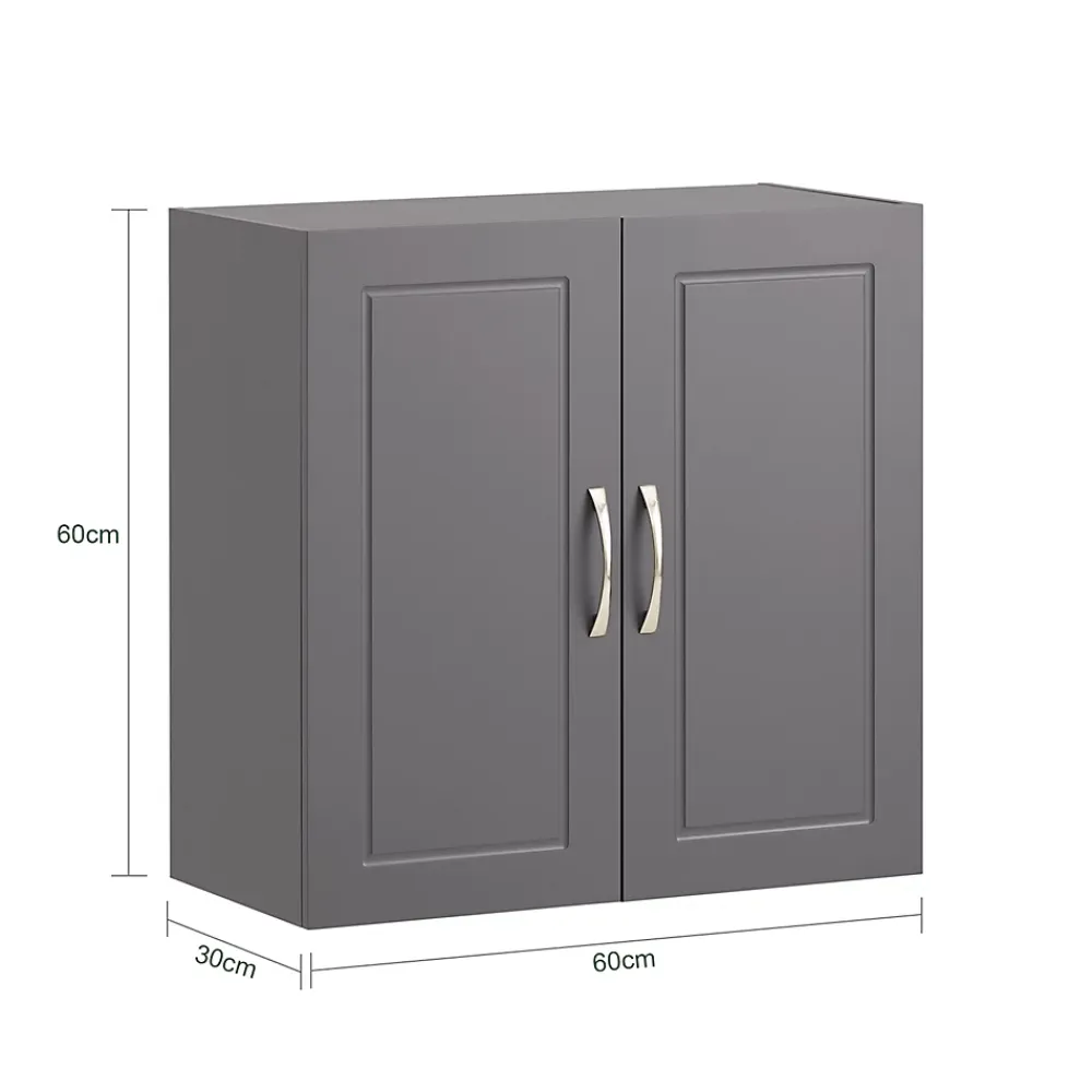 Sobuy Meuble Haut Armoire de Toilettes Salle de Bain Suspendue, 2 Portes, FRG231-DG,