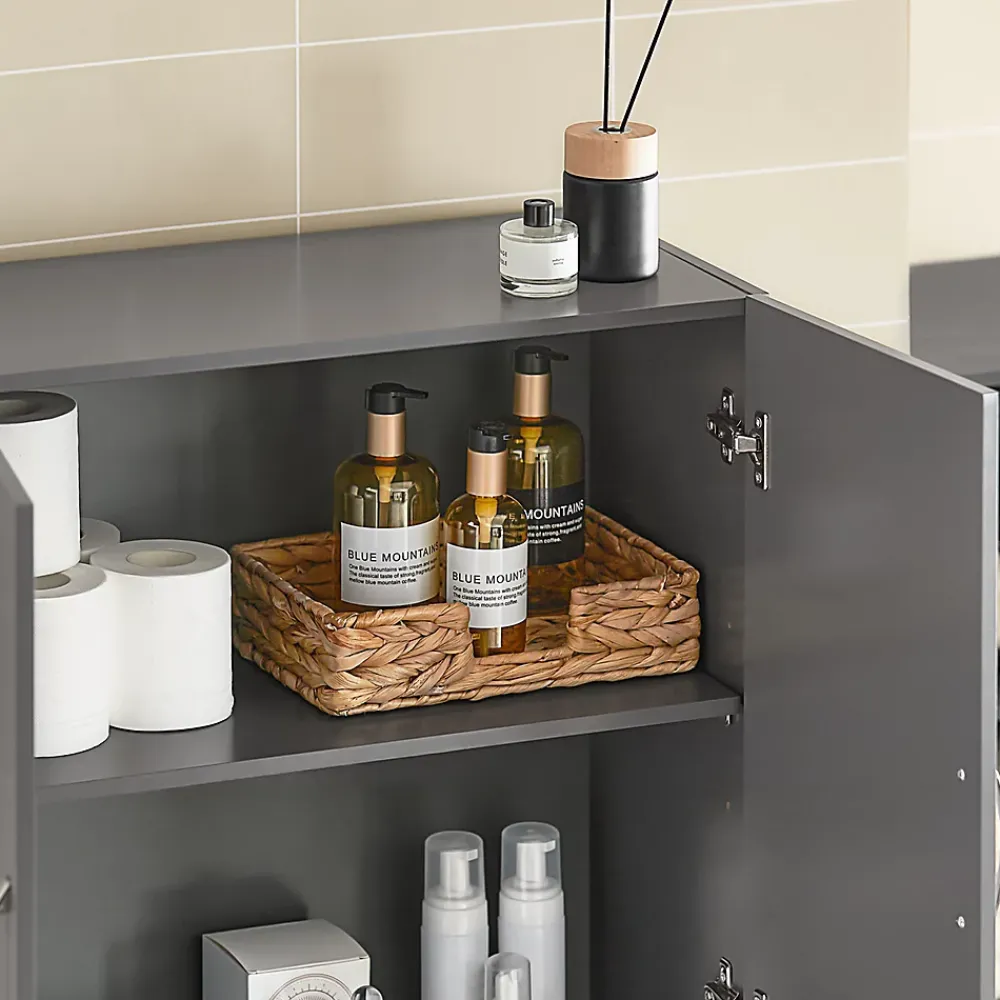 Sobuy Meuble Haut Armoire de Toilettes Salle de Bain Suspendue, 2 Portes, FRG231-DG,