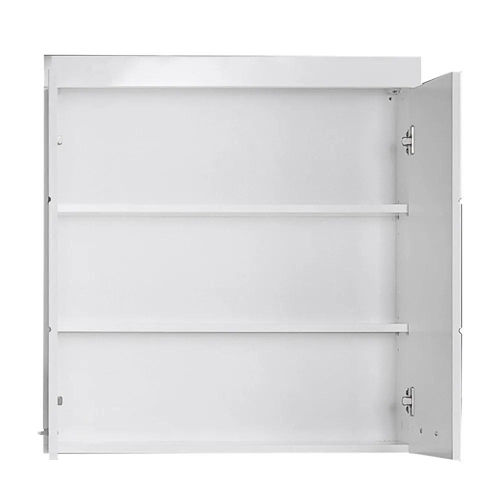 Armoire De Salle De Bains|Trend Team Meuble haut de salle de bain AMANDA - 2 portes - Blanc brillant - L73 x P23 x H77 cm -
