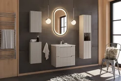 Armoire De Salle De Bains|Furnidea Meuble haut de salle de bain suspendue NOVA CACHEMIRE 30 x 57 cm