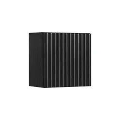 Meublorama Meuble haut de salle de bain VANO 1 porte Noir mat L30 x P18 x H30 cm Meuble suspendu