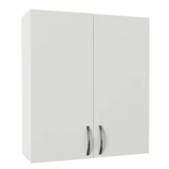Armoire De Salle De Bains|Pier Import Meuble haut salle de bains blanc, poignées métal MARFA