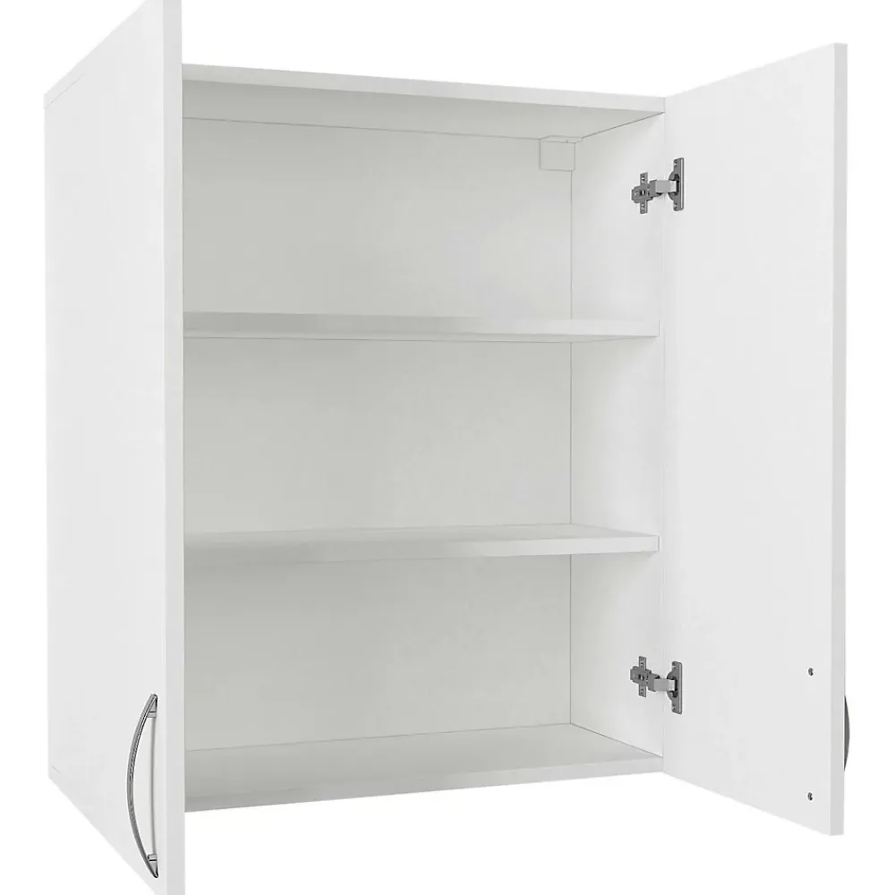 Armoire De Salle De Bains|Pier Import Meuble haut salle de bains blanc, poignées métal MARFA