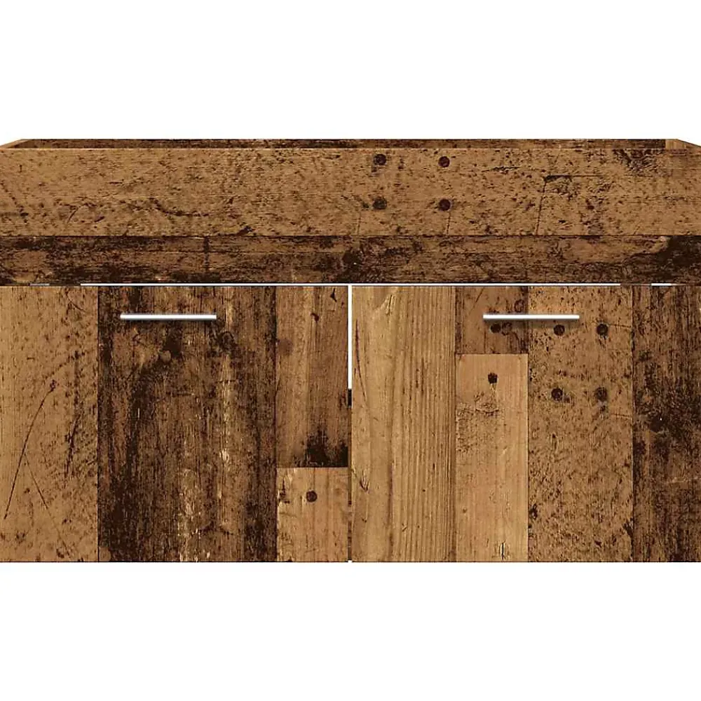 Vidaxl Meuble lavabo de salle de bain vieux bois bois d'ingénierie